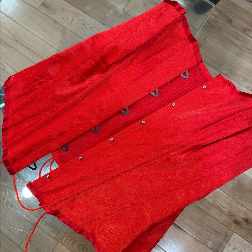 Red Silk Corset top